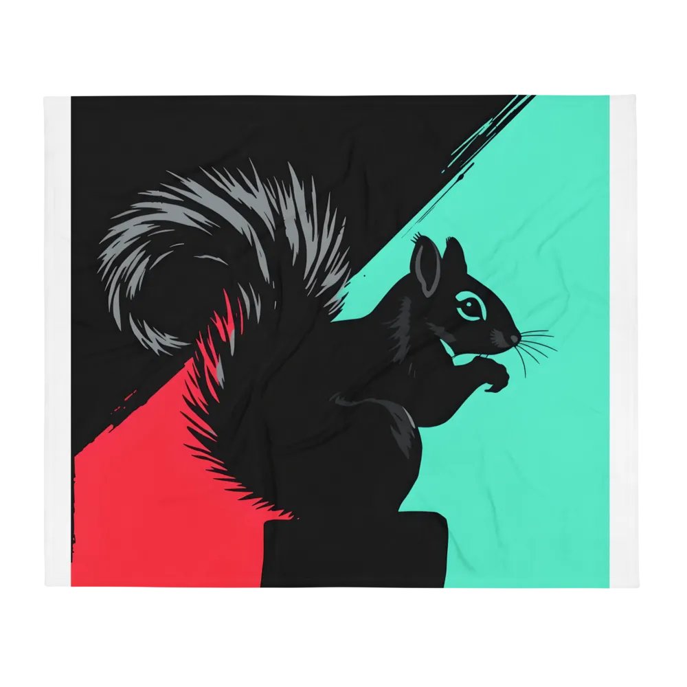 Squirrel Silhouette Throw Blanket product image (1)