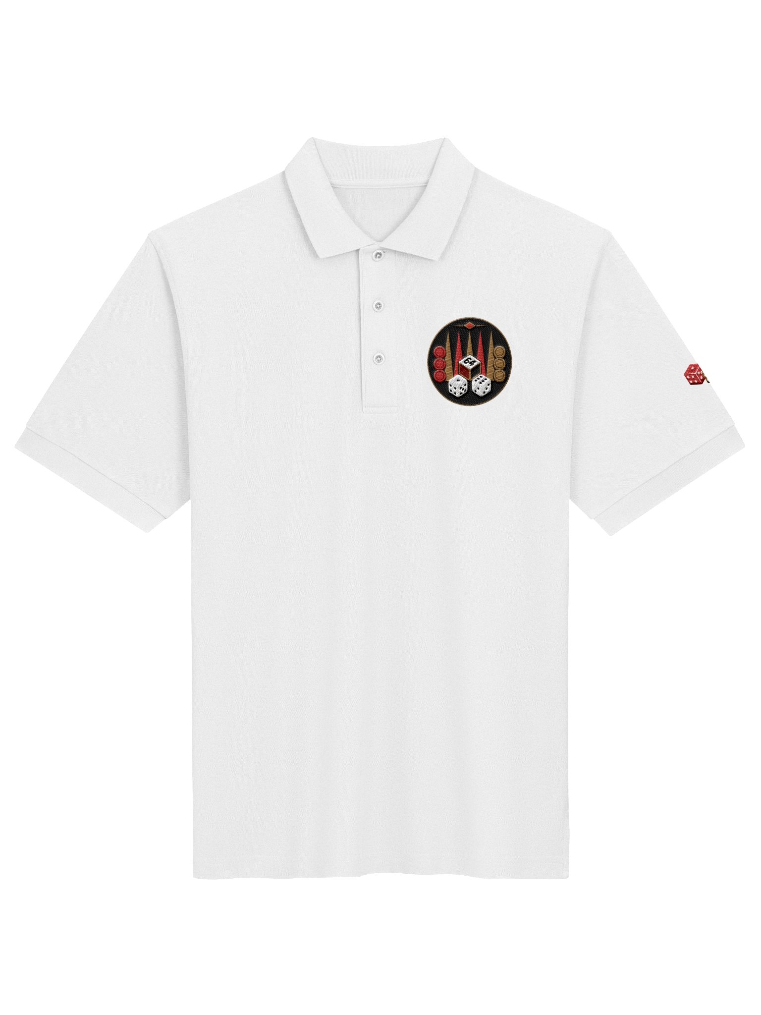 Cube and Dice Emblem Polo White product image (1)