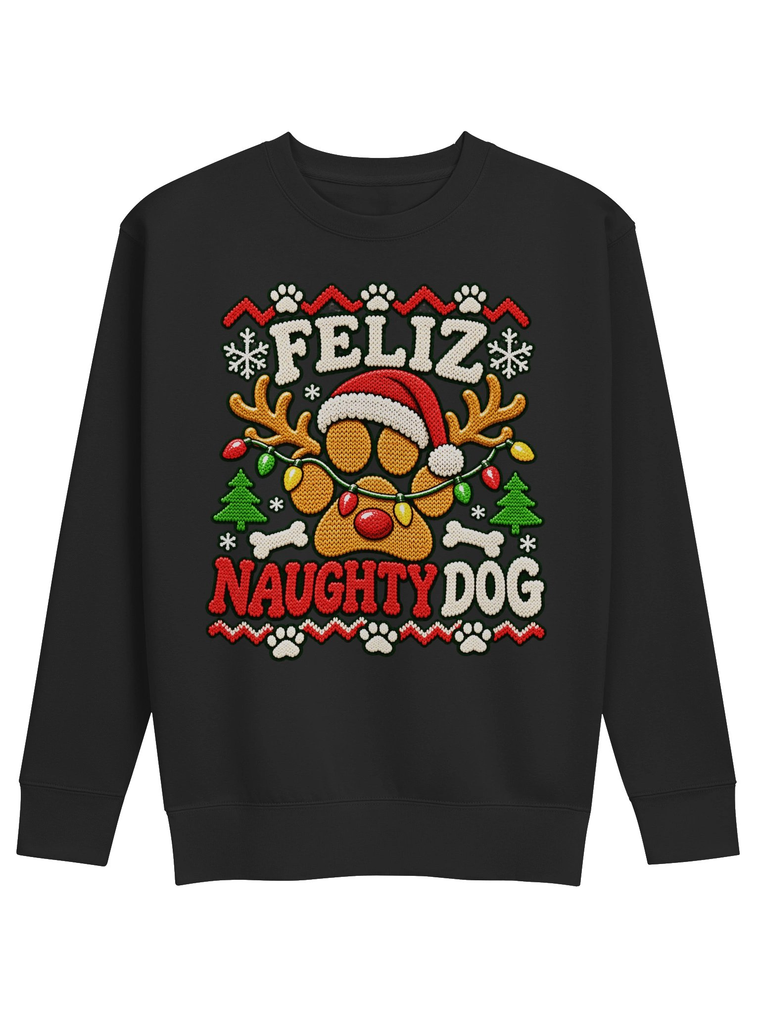 Feliz Navidad Nuggety Dog Christmas Sweatshirt product image (2)