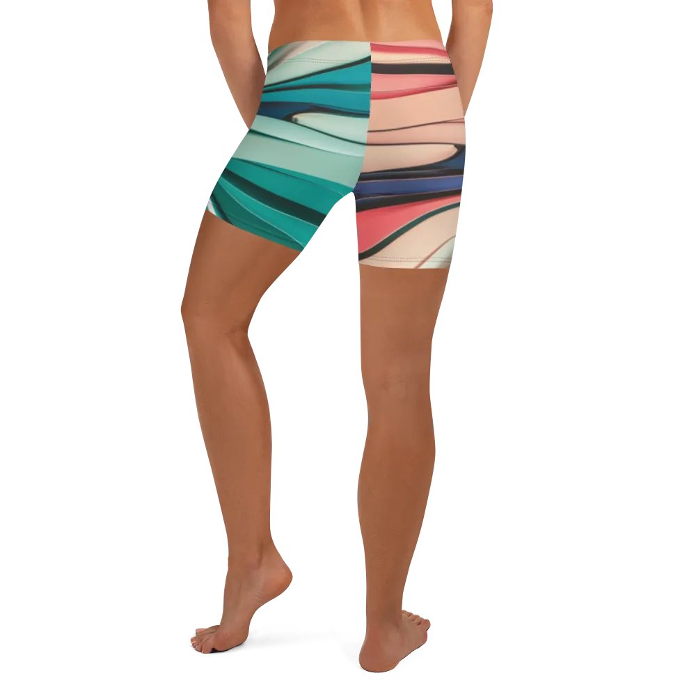 TDS Music Women's Bike Shorts with Abstract Geometric Print (XS-3XL) product image (6)