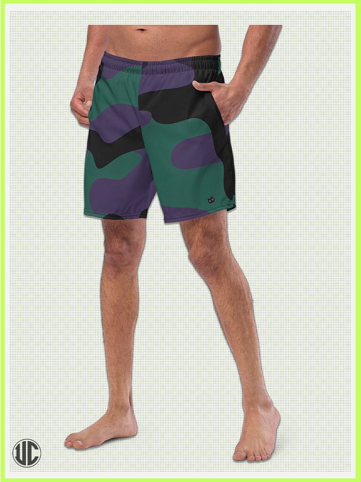 Midnight Purple Camo – Men’s Swim Trunks product image (1)