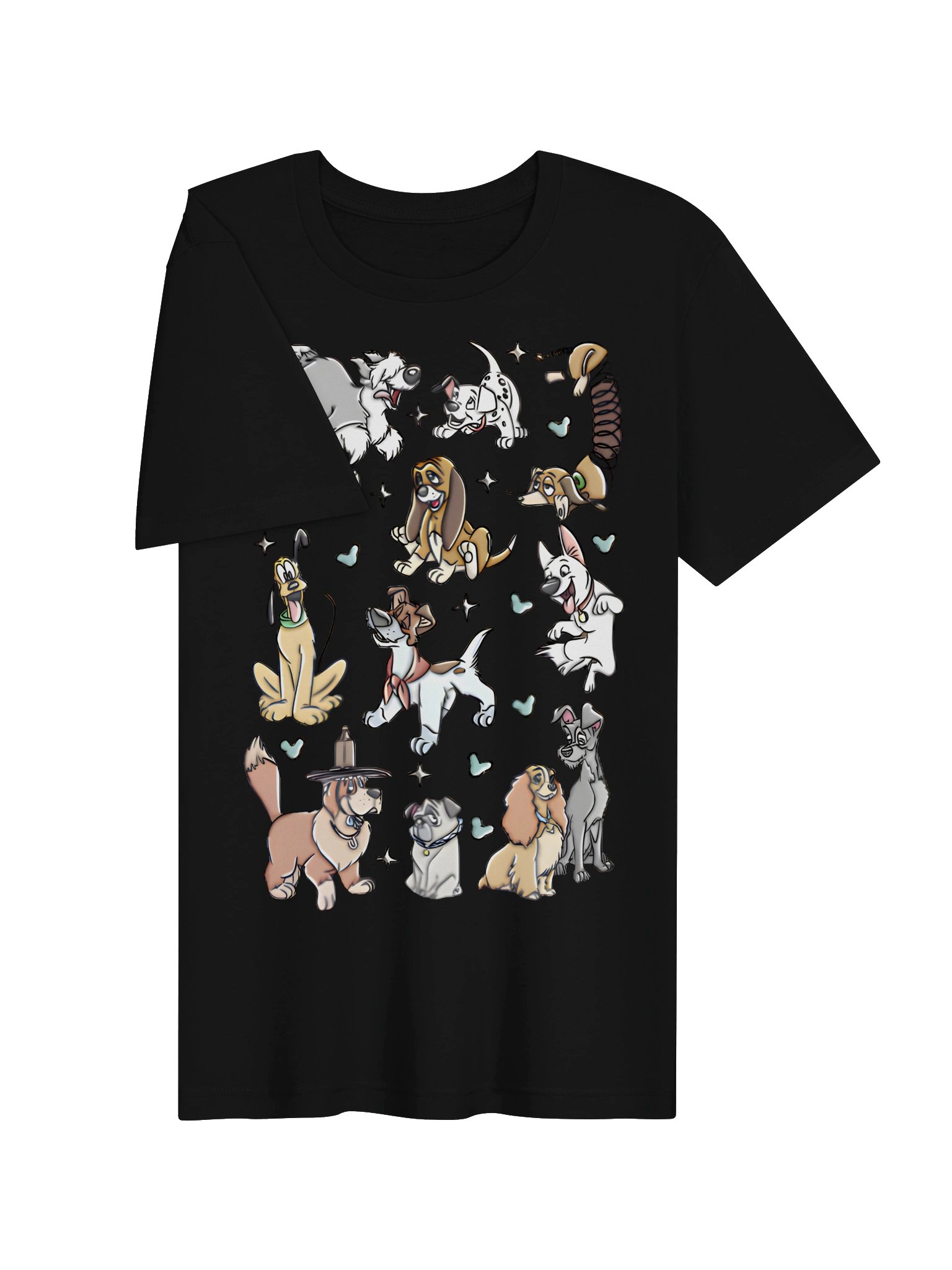 Cute Cartoon Dogs Sticker Tee product image (17)