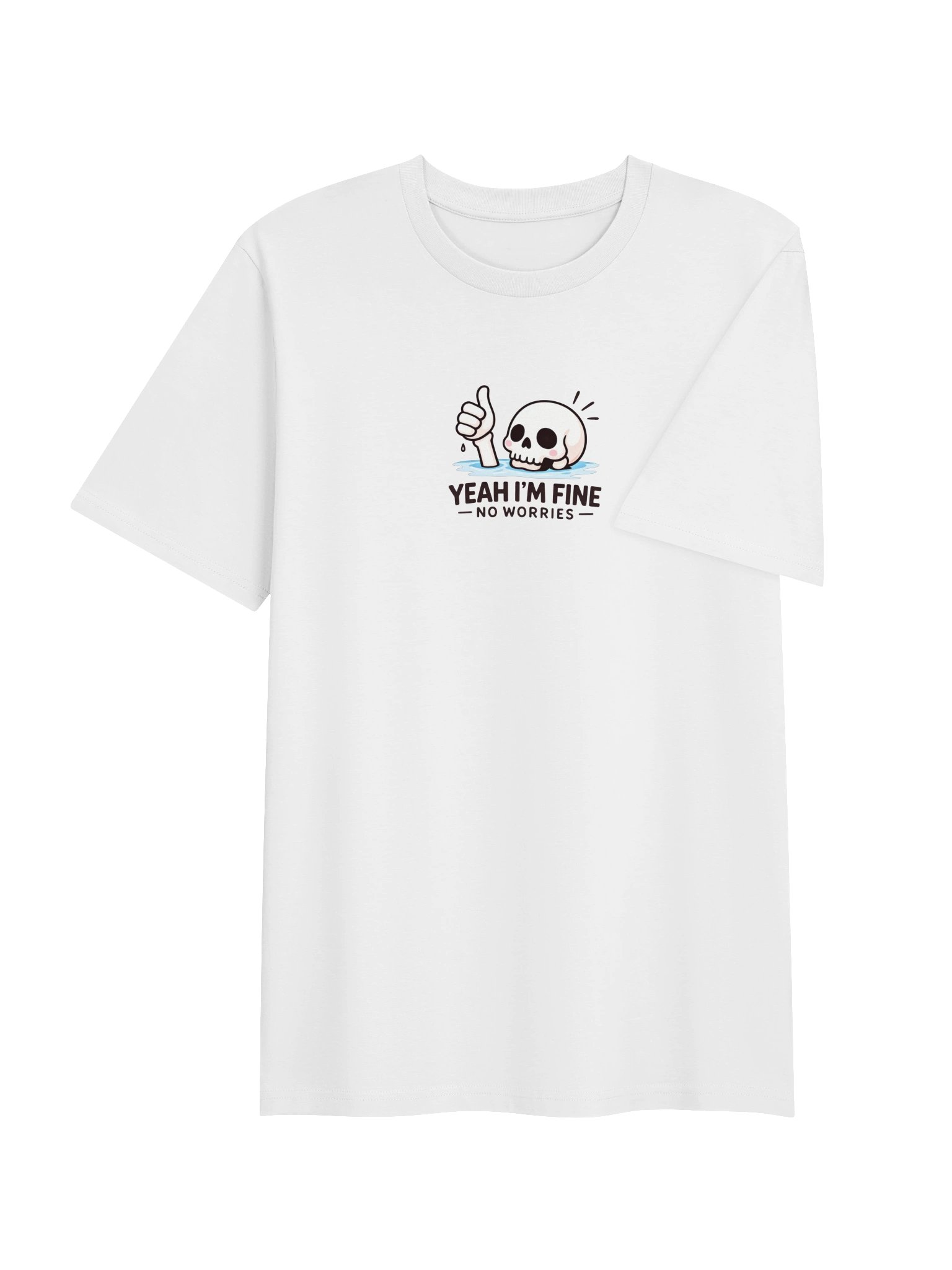 Yeah I’m Fine Skull Thumbs-Up Tee product image (3)
