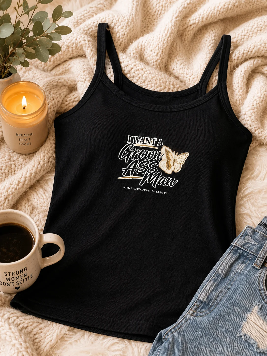 I Want a Grown Ass Man – Bella+Canvas Women's Micro-Rib Tank Top product image (1)
