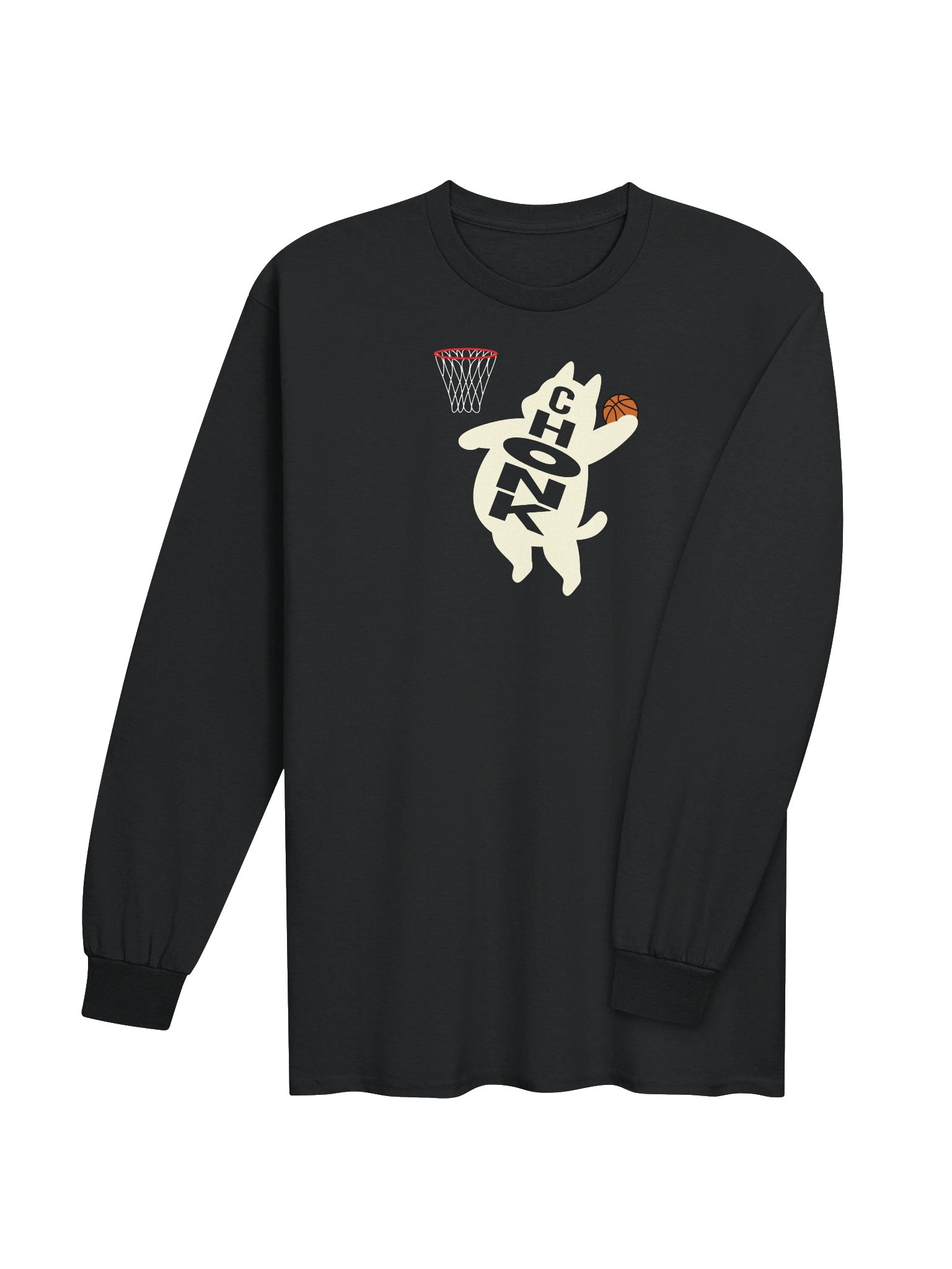 Basketball Chonk Cat - Unisex Adult Long Sleeve T-shirt product image (3)