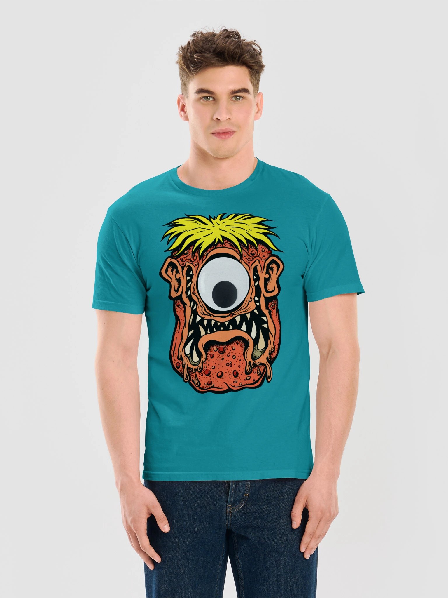 Googly EYEclops - Cyan T-Shirt product image (2)
