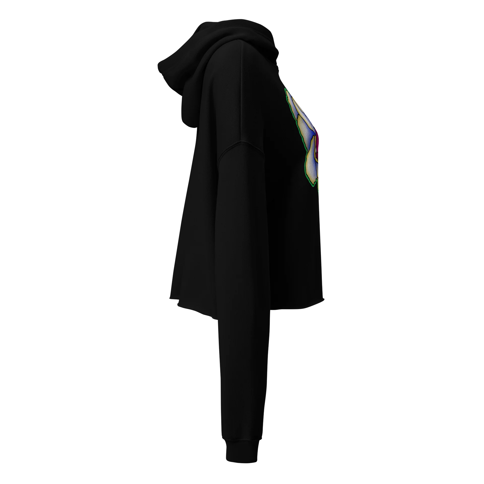 Snarling Floral Crop Hoodie product image (3)