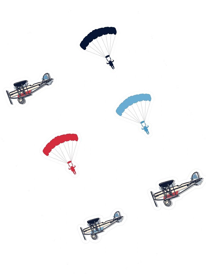 Orbit Fair Biplane Sticker Sheet product image (1)