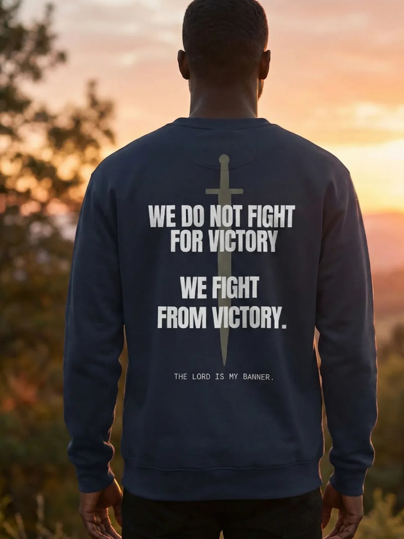 Jehovah Nissi "Victory Standard" Heavyweight Crewneck product image (2)