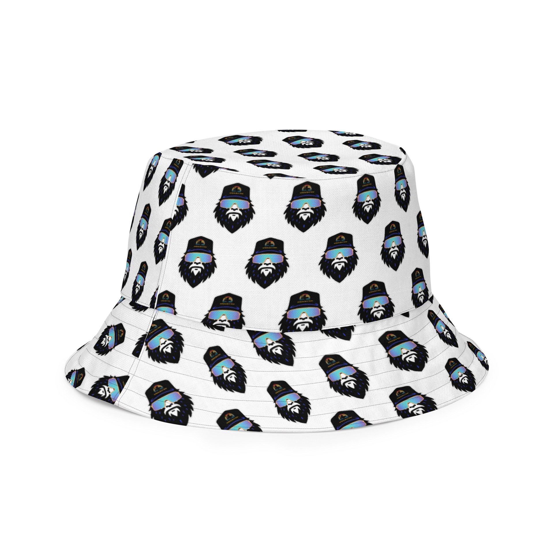 Synthwave/Bigfoot Monogram All-Over Print Reversible Bucket Hat product image (3)