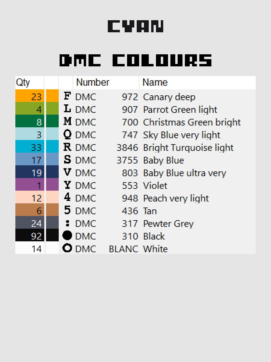 Cyan Pixel Art product image (4)