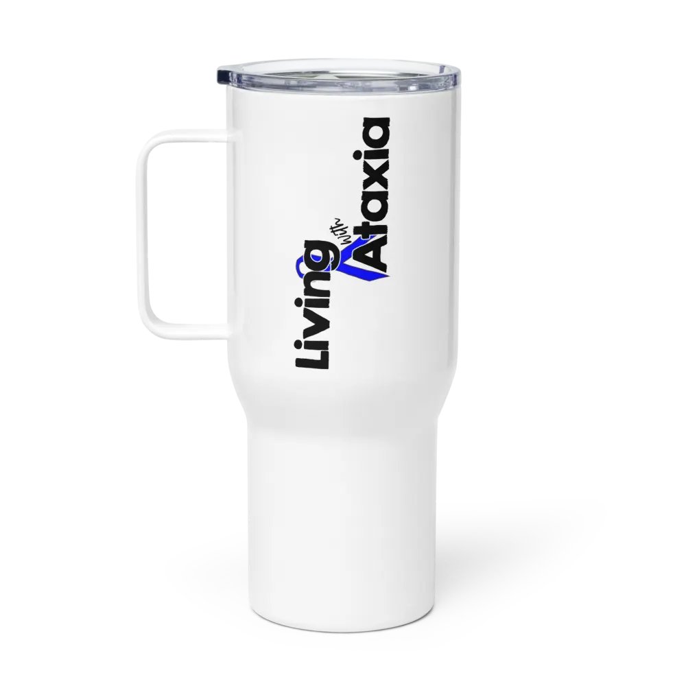 Living With Ataxia Handled Travel Mug product image (1)