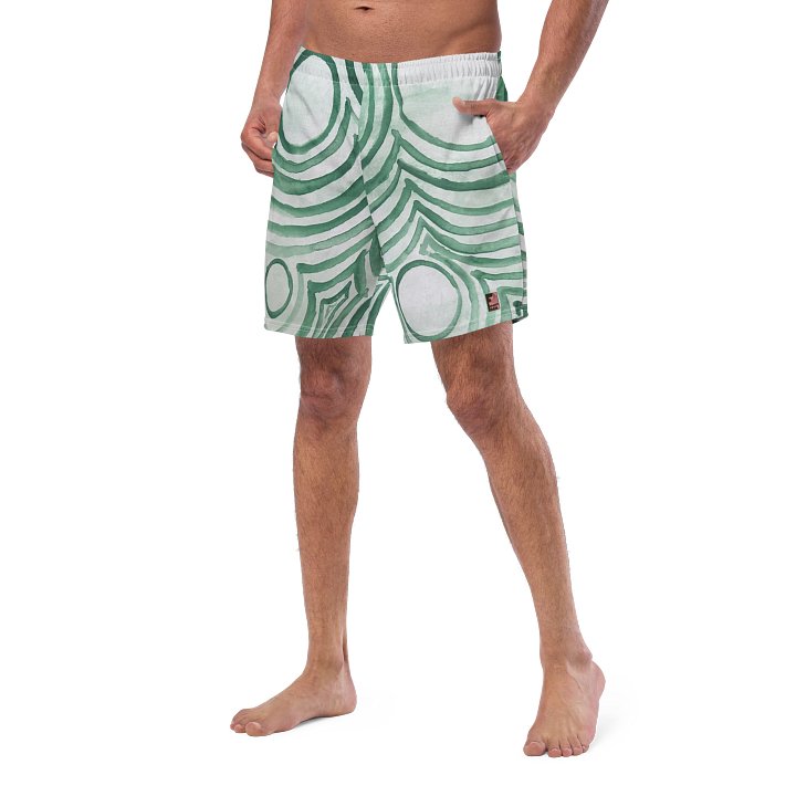 "Green Swirl" Swim Trunks product image (2)