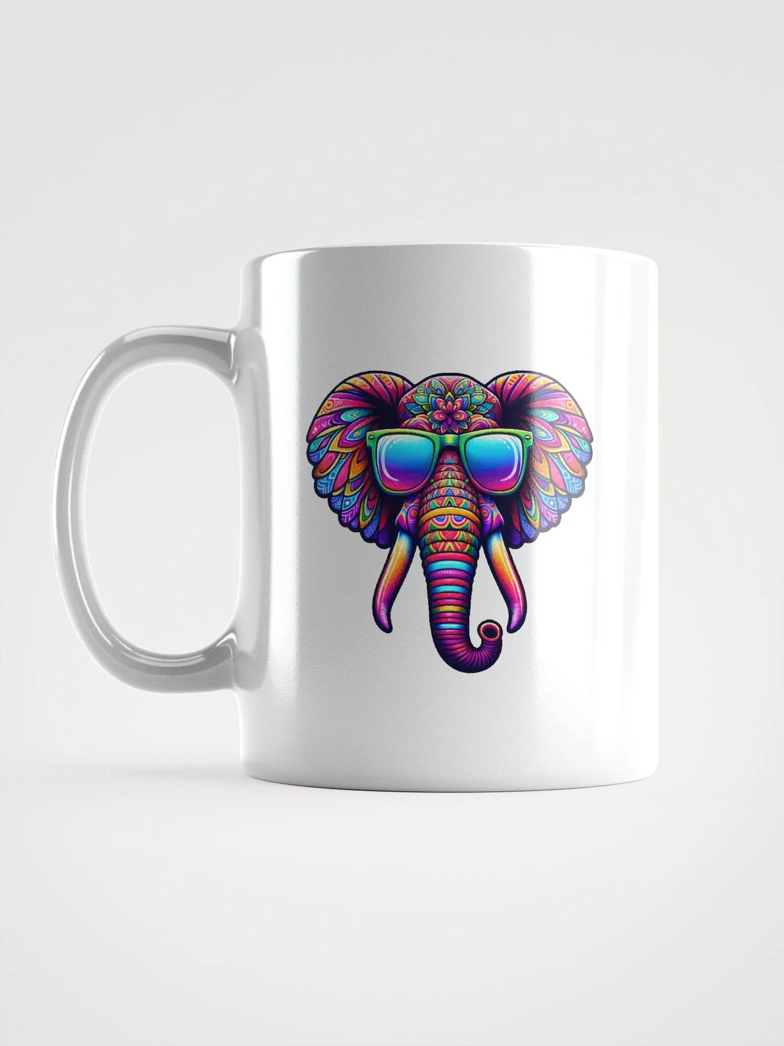 Psychedelic Elephant with Sunglasses Mug product image (6)