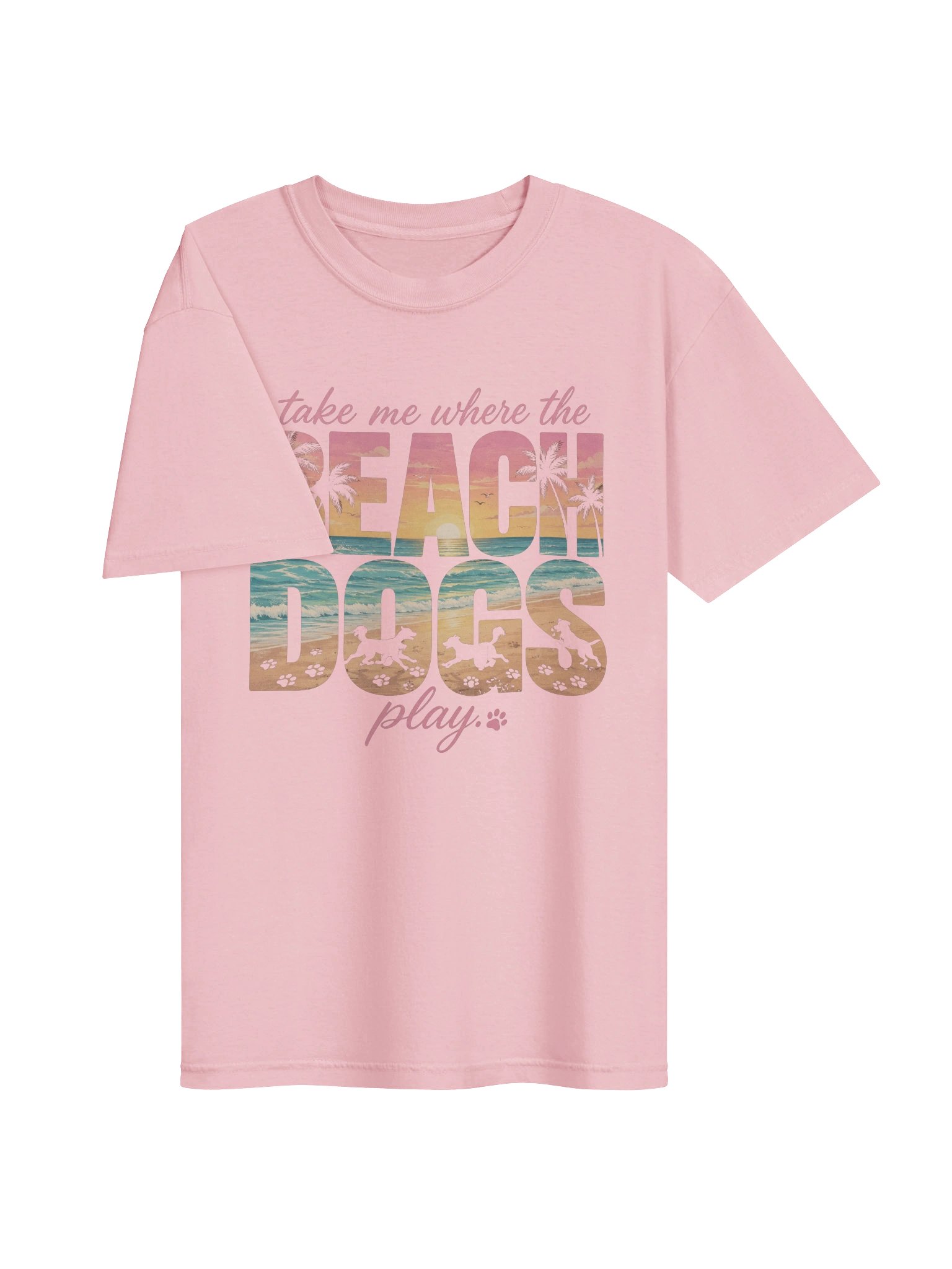 Take Me Where The Beach Dogs Play™ Coastal Dog Lover T-Shirt product image (4)