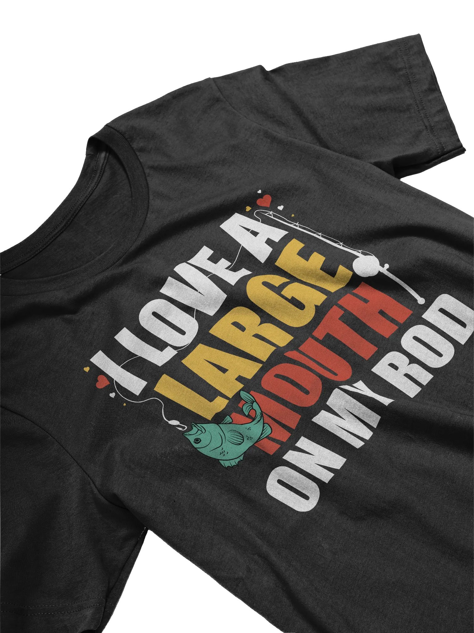 I Love A Large Mouth On My Rod Fishing T-shirt product image (3)
