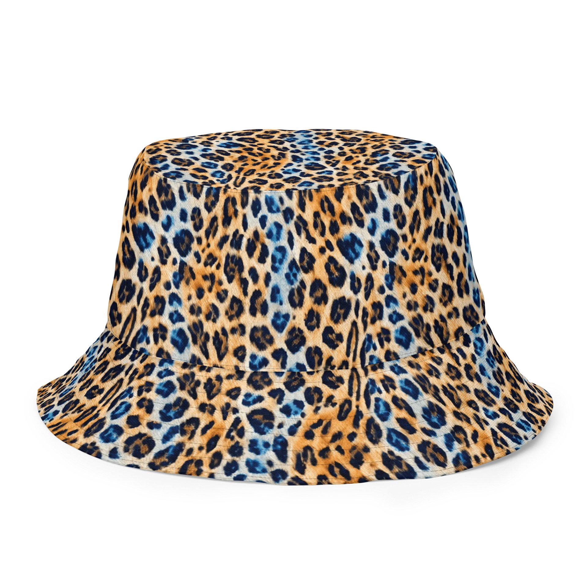 Blue Brown Leopard Hat product image (7)