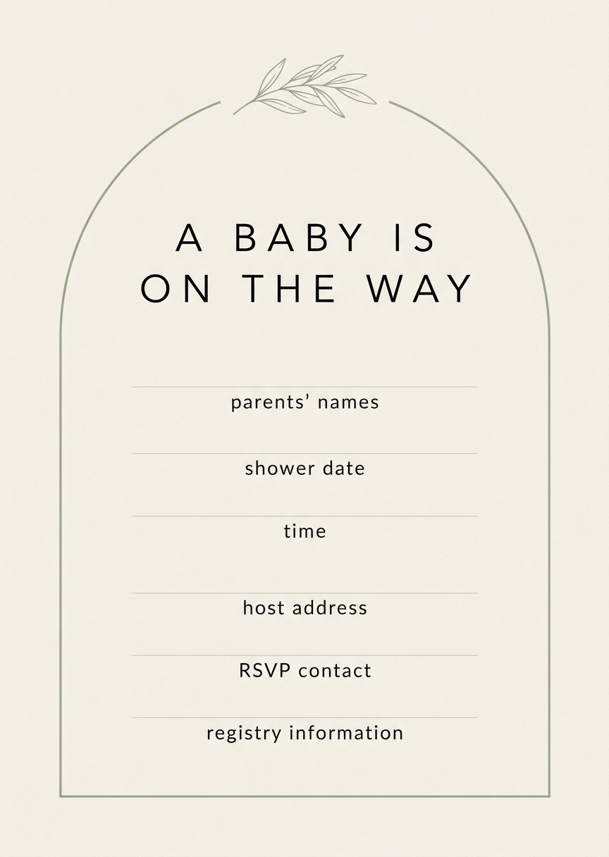 Minimalist Sage Baby Shower Invitation Template, Editable Canva Invite, Gender Neutral Baby Shower Invitation, Printable Download product image (2)