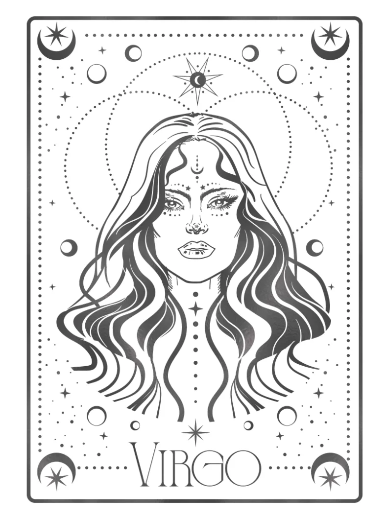 Virgo Colouring Book for Adults | 20 Earthy Zodiac & Astrology Colouring Pages for Stress Relief product image (2)