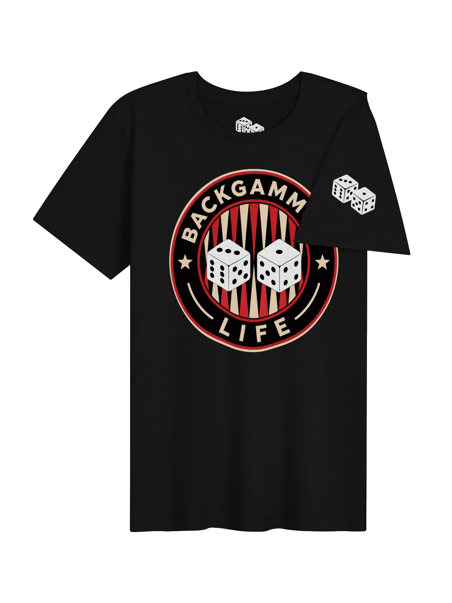 Backgammon Life Large Emblem Tee product image (4)