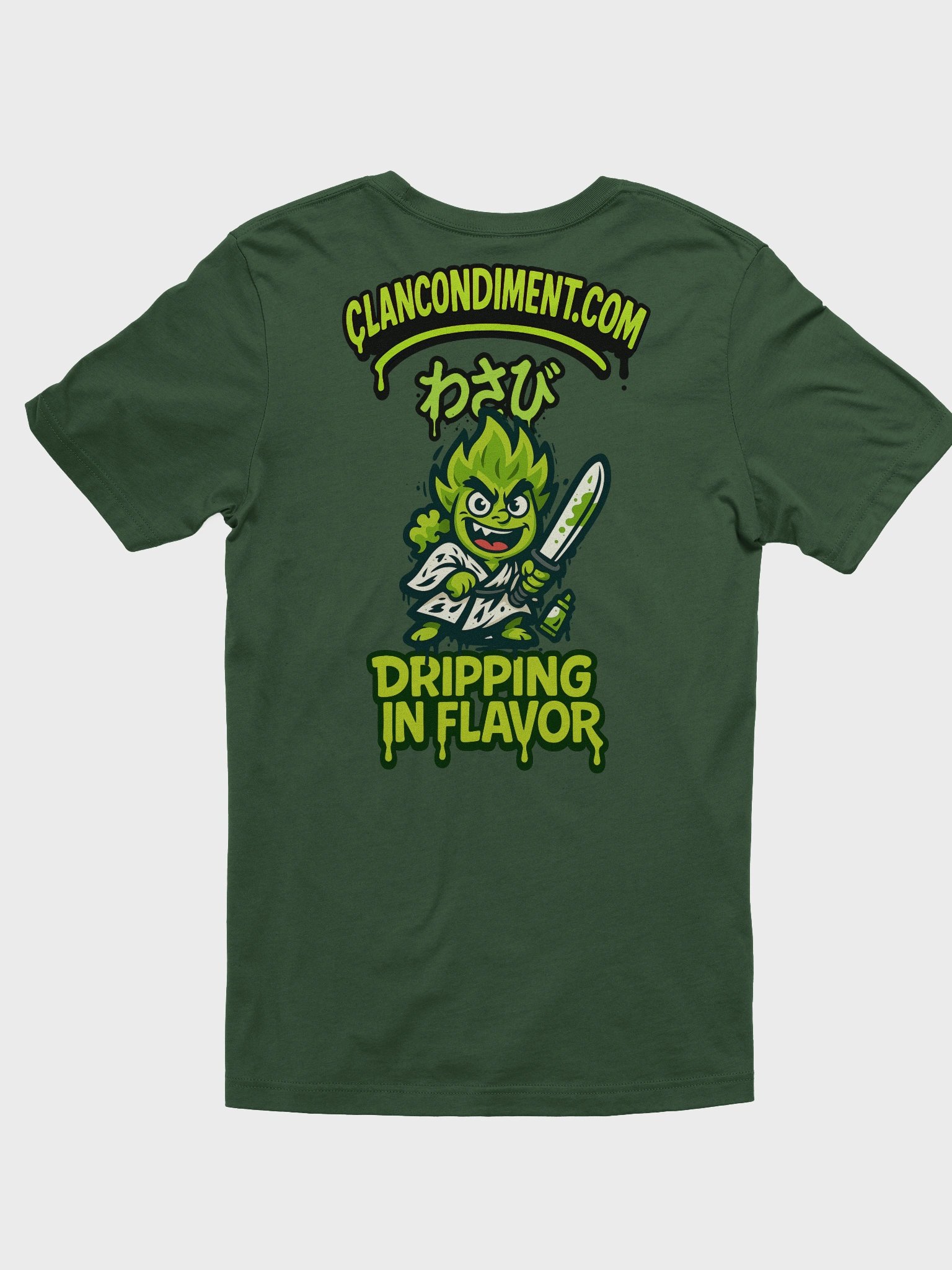 Wasabi Warrior Chibi Tee | Front Crest + Full Back Print product image (3)