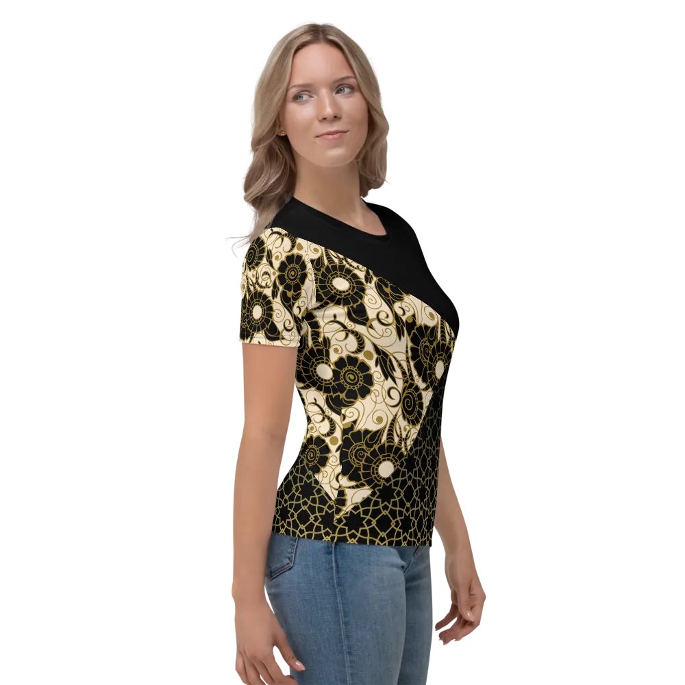 Black And Gold Patterned T-Shirt product image (8)