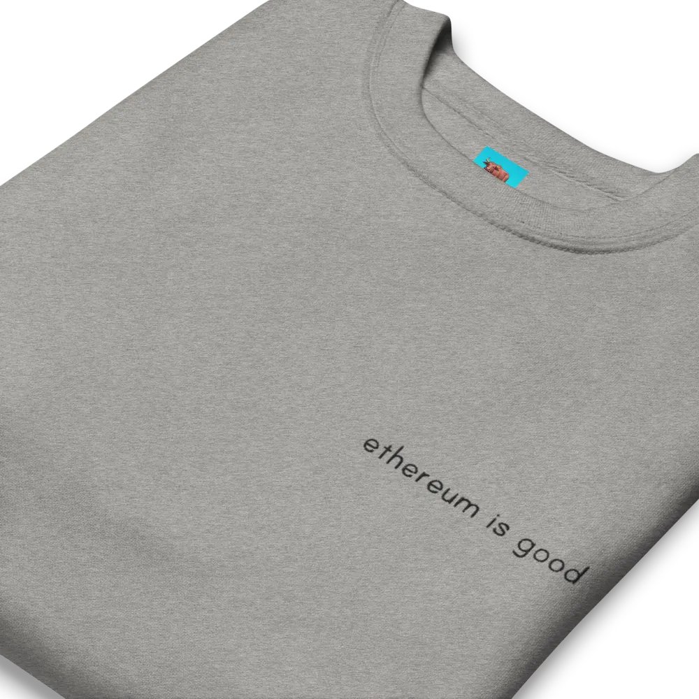Ethereum is good crewneck (grey) product image (12)