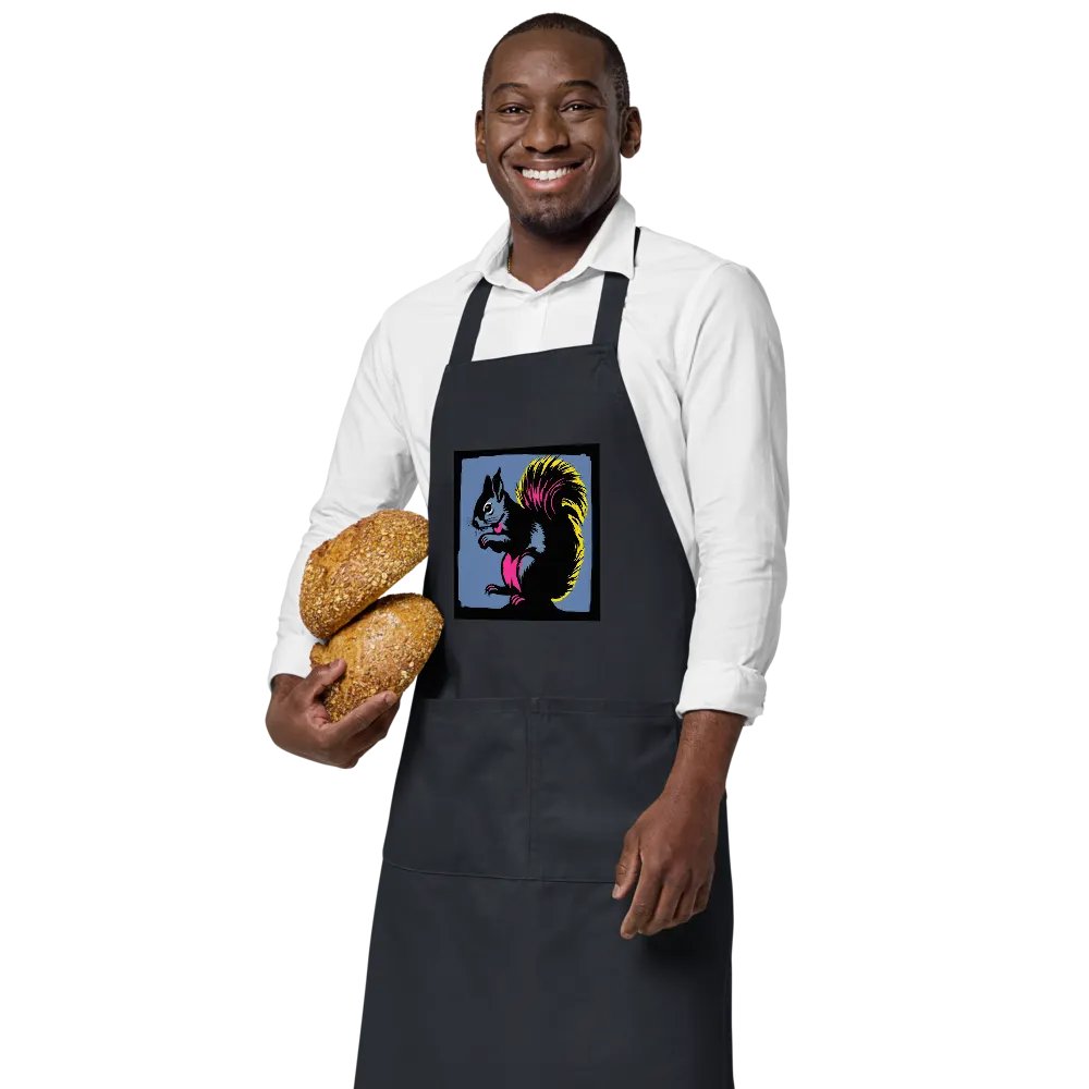 Whimsical Squirrel Illustration Apron product image (3)