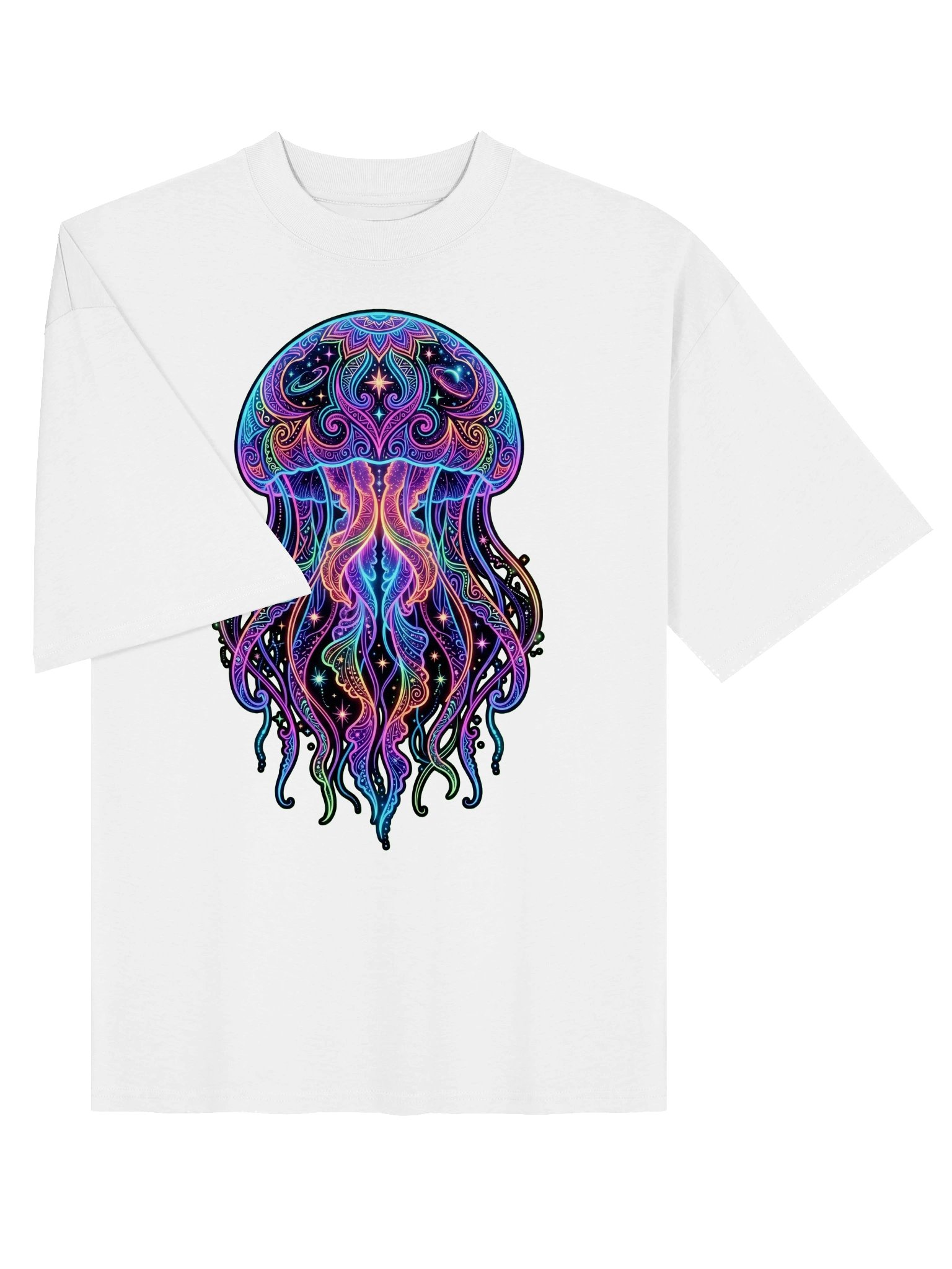 Intricate Neon Jellyfish T-Shirt product image (4)