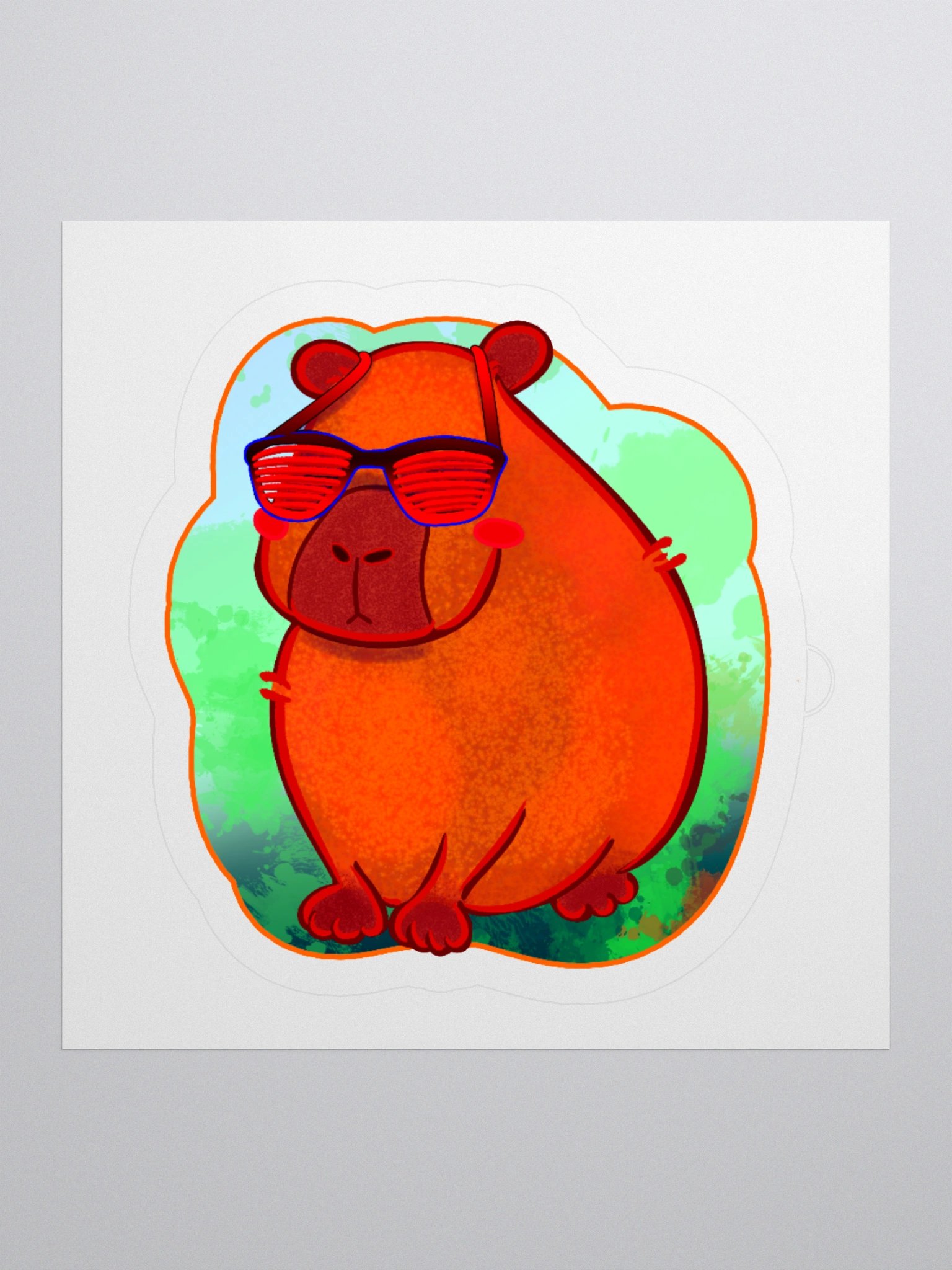 Capy Sun Sticker product image (1)