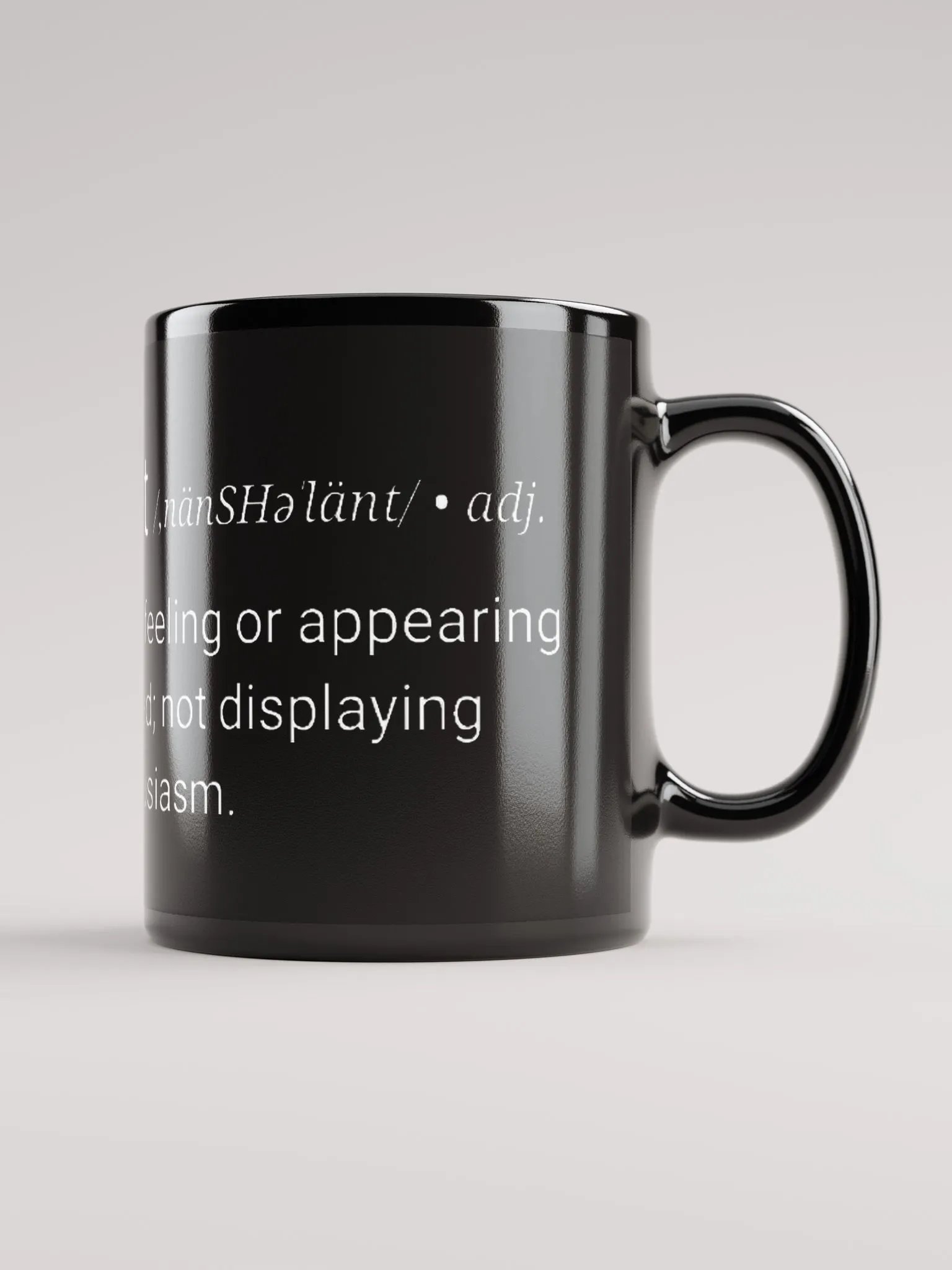 Nonchalant Black Glossy Mug product image (1)