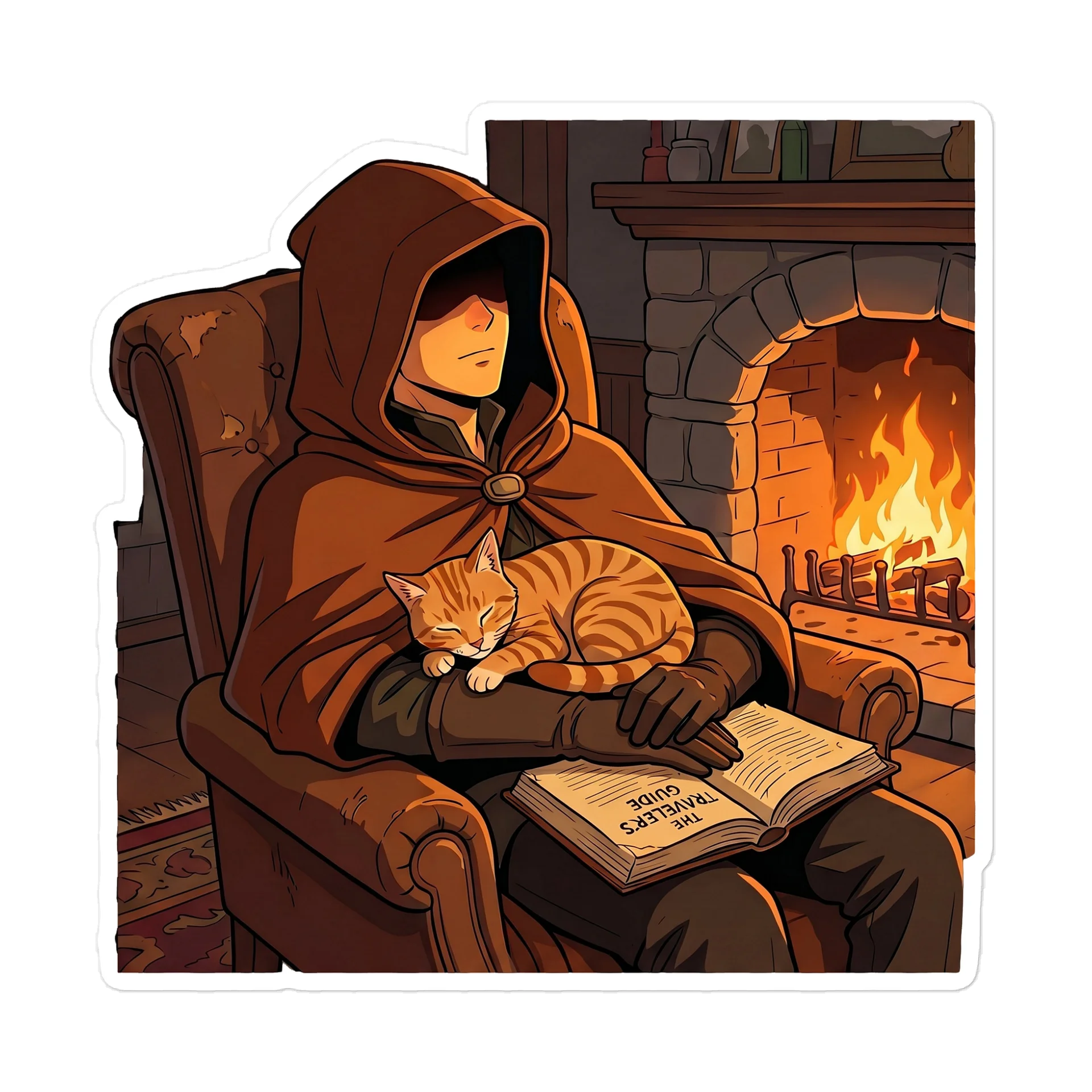 Fireside Nap — Bard & Ember Sticker product image (1)