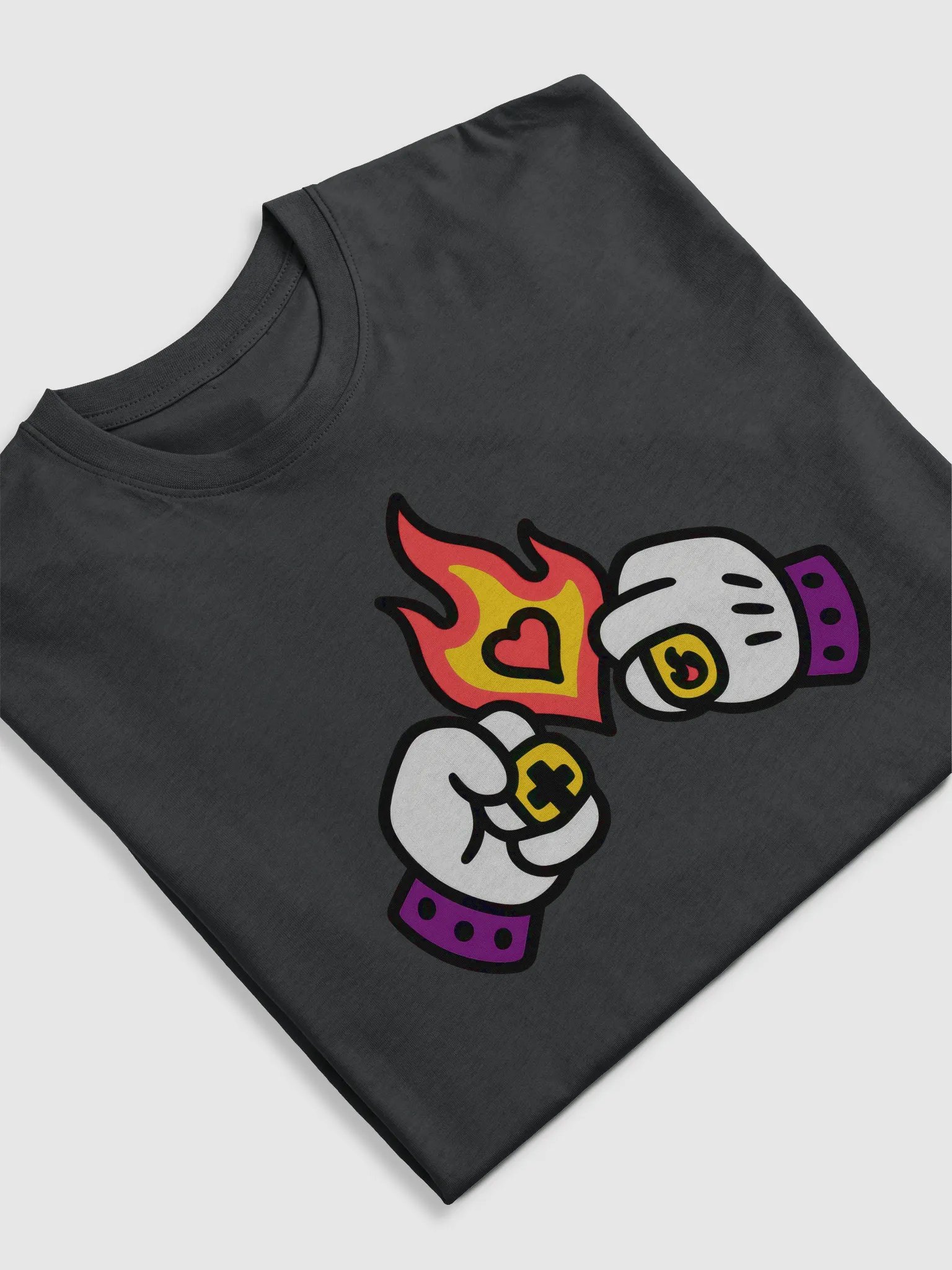 Flame Heart Streetwear T-shirt product image (31)