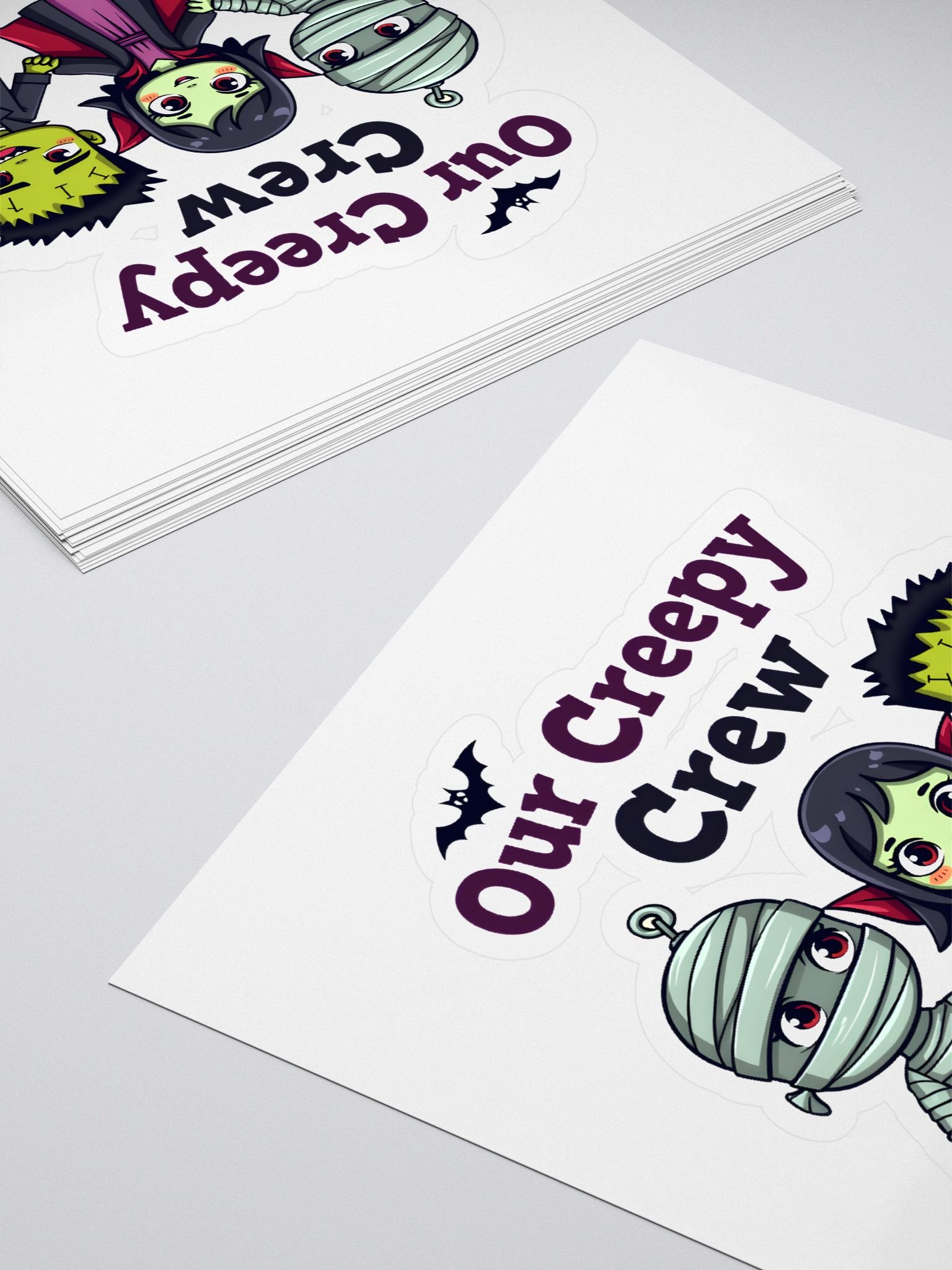 Halloween Creepy Crew Sticker Pack | Cute Spooky Characters Vinyl Stickers | Mummy Vampire Frankenstein Decals product image (4)