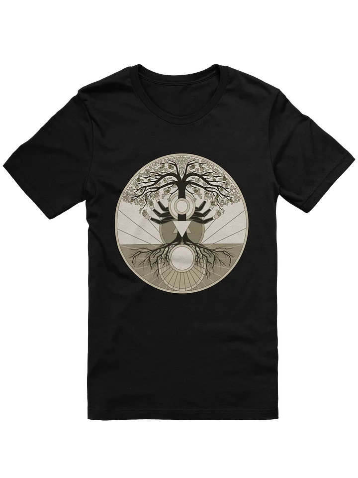 T-Shirt (Unisex) - Tree of Psyche (Mocha) on Black product image (1)