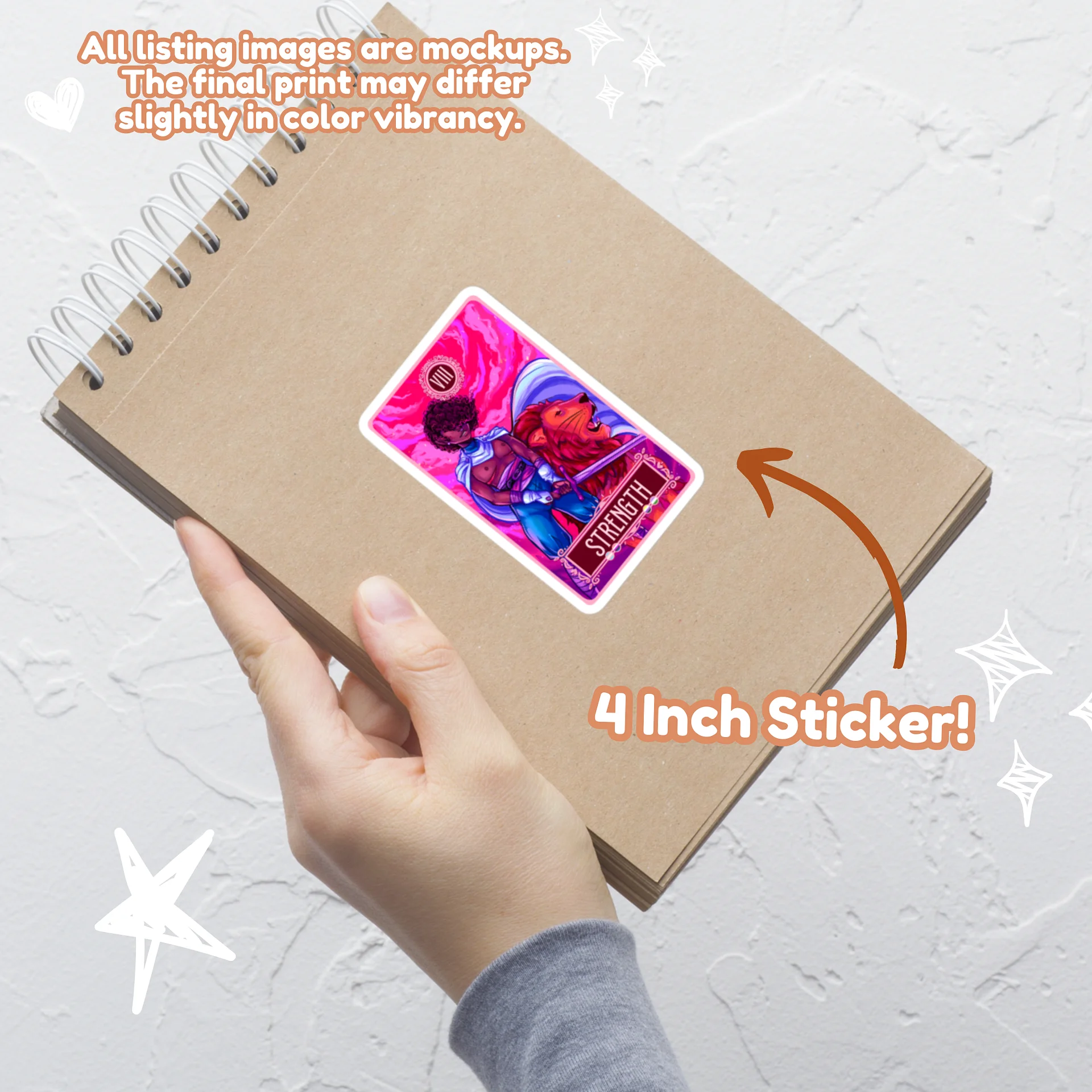 Top Surgery Tarot Card Sticker - Strength product image (2)