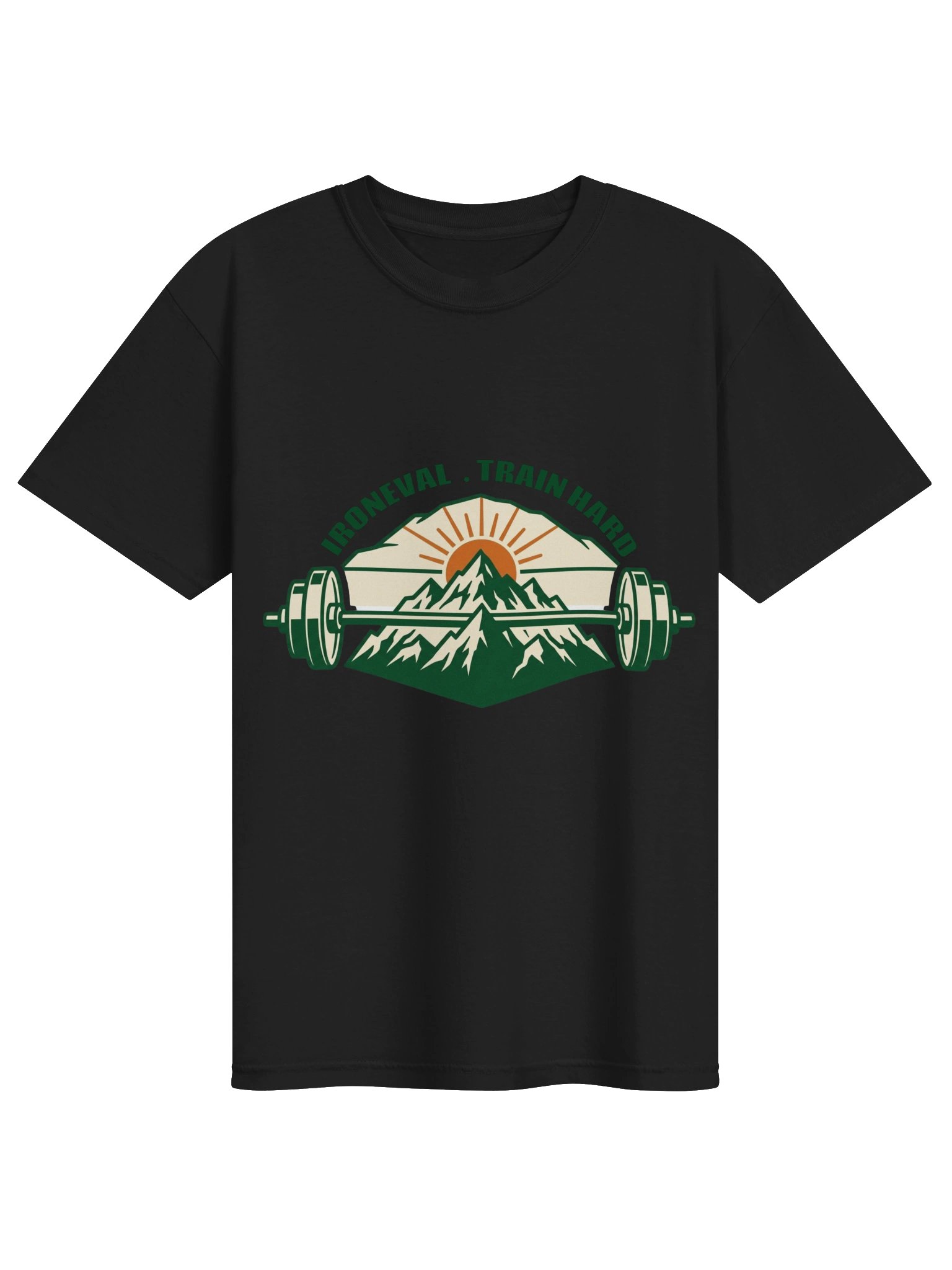 IronEval Train Hard Mountain Barbell Gym T-Shirt for Lifters product image (7)