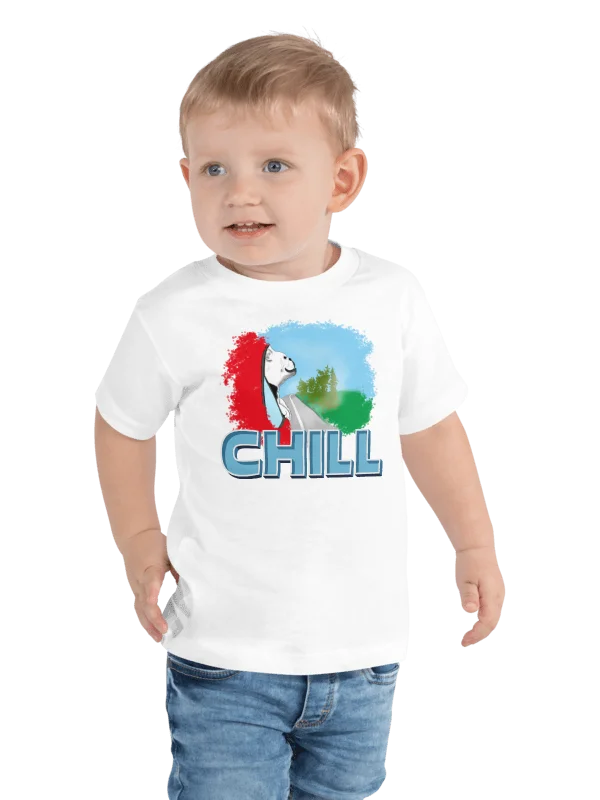 "CHILL" Dog (looking out car window) Toddler T-Shirt - Bella+Canvas product image (3)