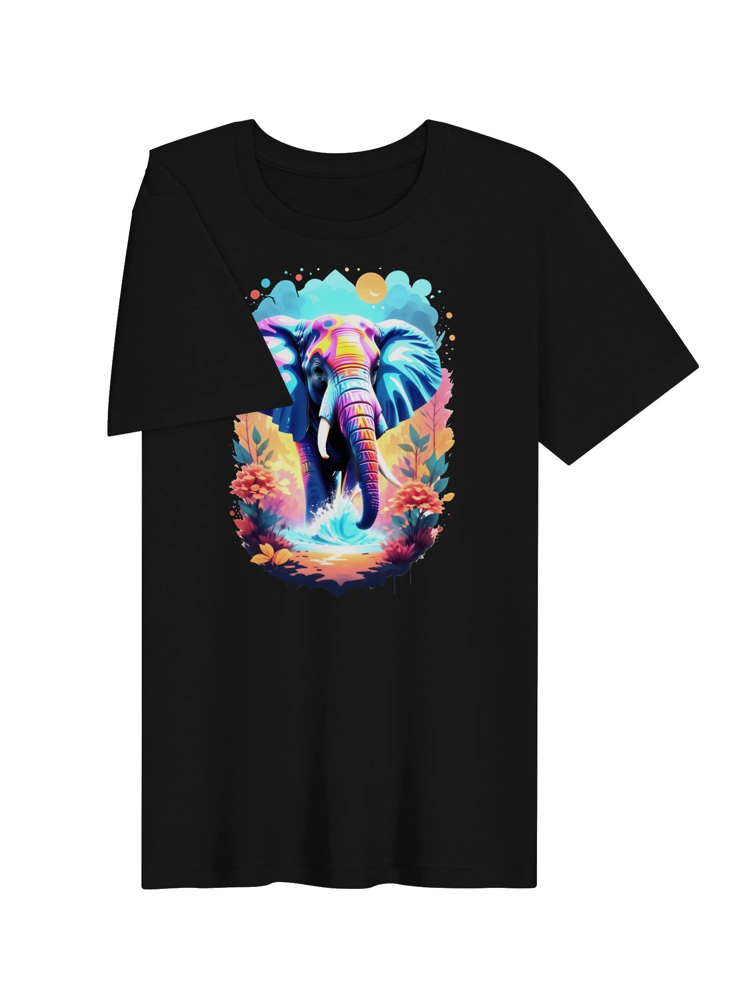 Watercolor Elephant Oil Painting Graphic T-Shirt product image (23)