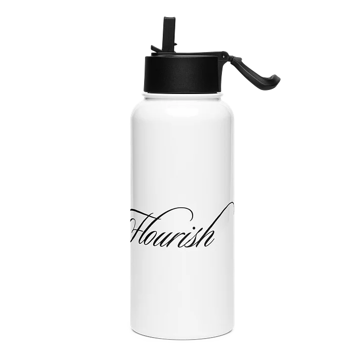 F&F Script Stainless Steel Water Bottle with a Straw Lid product image (2)