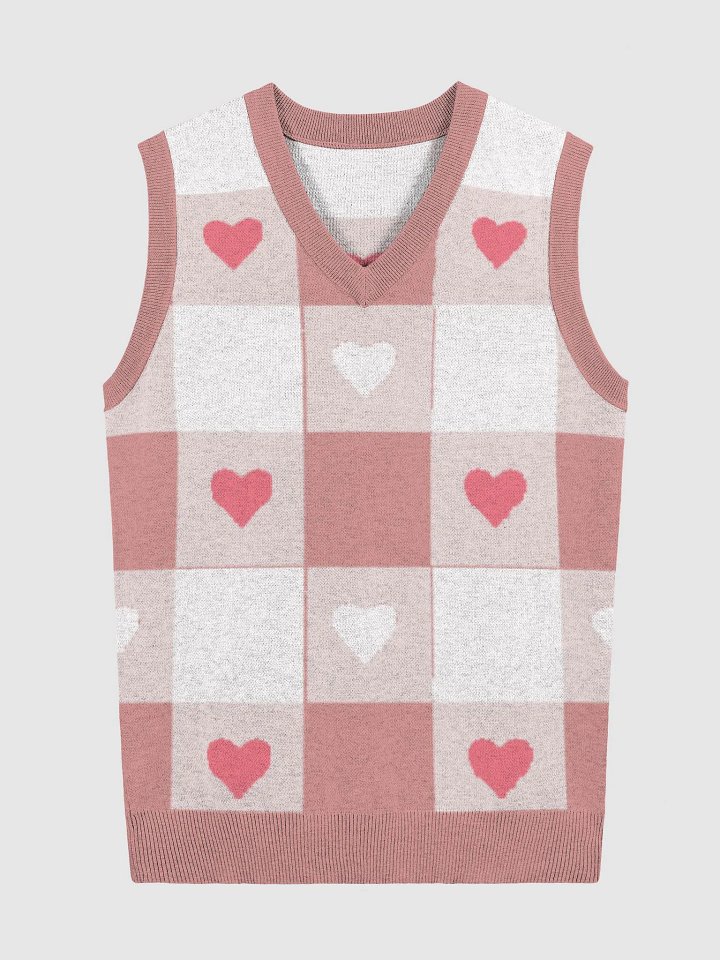 TeddyChan Plaid Vest - Pink product image (5)