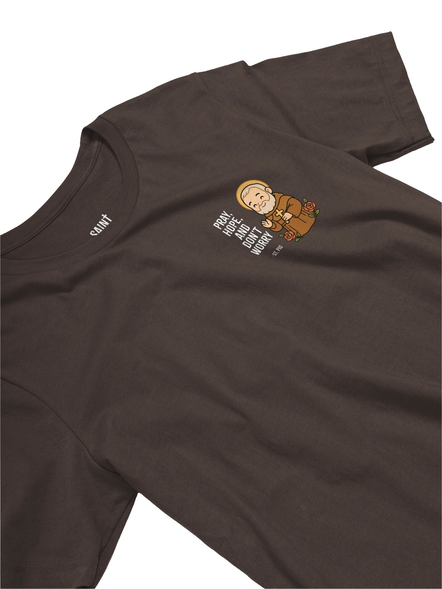 St. Pio "Pray, Hope & Don't Worry" T-Shirt product image (2)