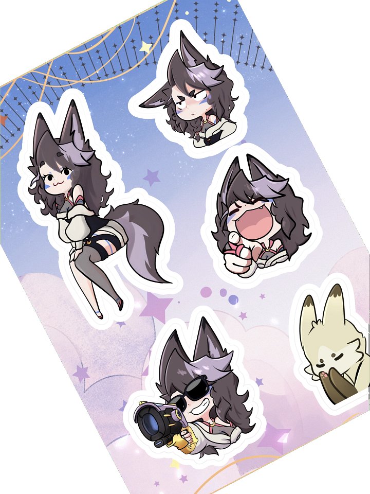 Miss Dusk Kiss Cut Sticker Sheet 04 product image (1)