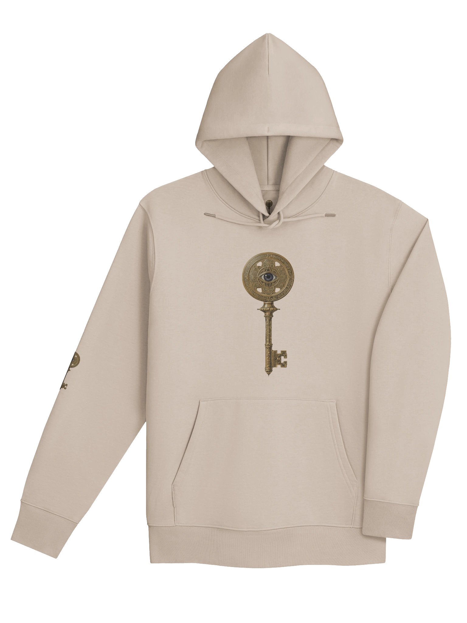 The Gatekeeper’s Key – Desert Dust Sigil Arm Edition (Front + Right Sleeve Print) | Organic Hoodie product image (4)