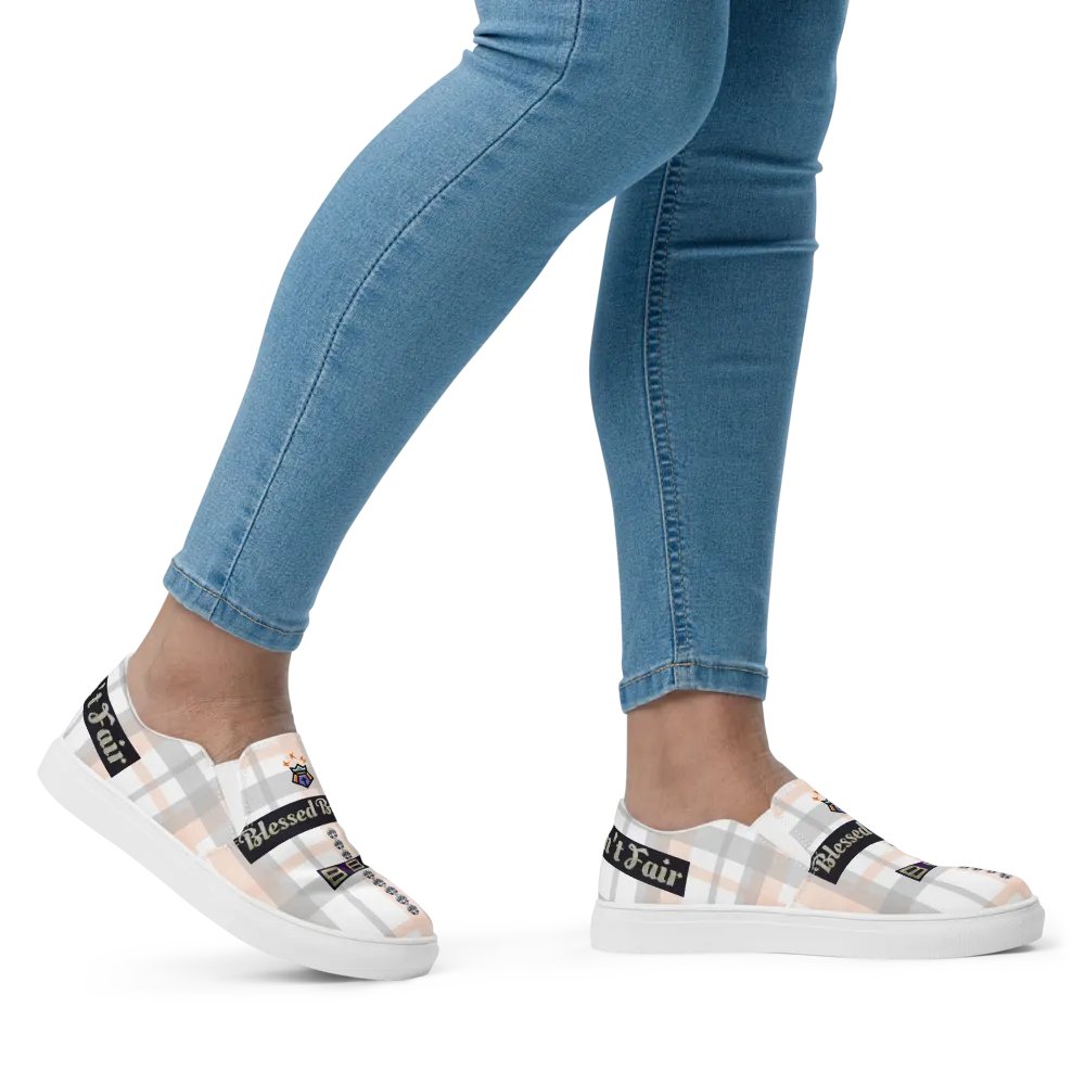 BBG Pink Plaid Women's Slip On product image (9)