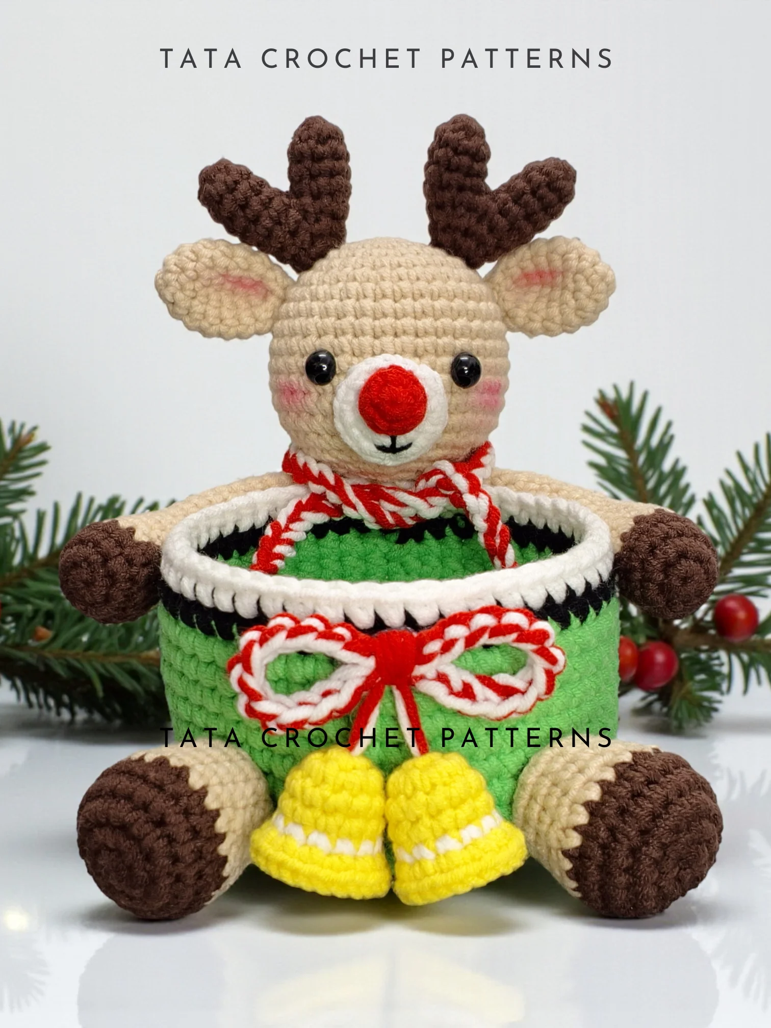 PDF Pattern | Crochet Reindeer Basket | Christmas Gift & Decoration product image (2)