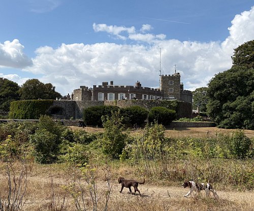 Walmer Castle on a sunny Sunday afternoon. Residence of the Lord Warden of the Cinque Ports, an honorary, medieval title held...