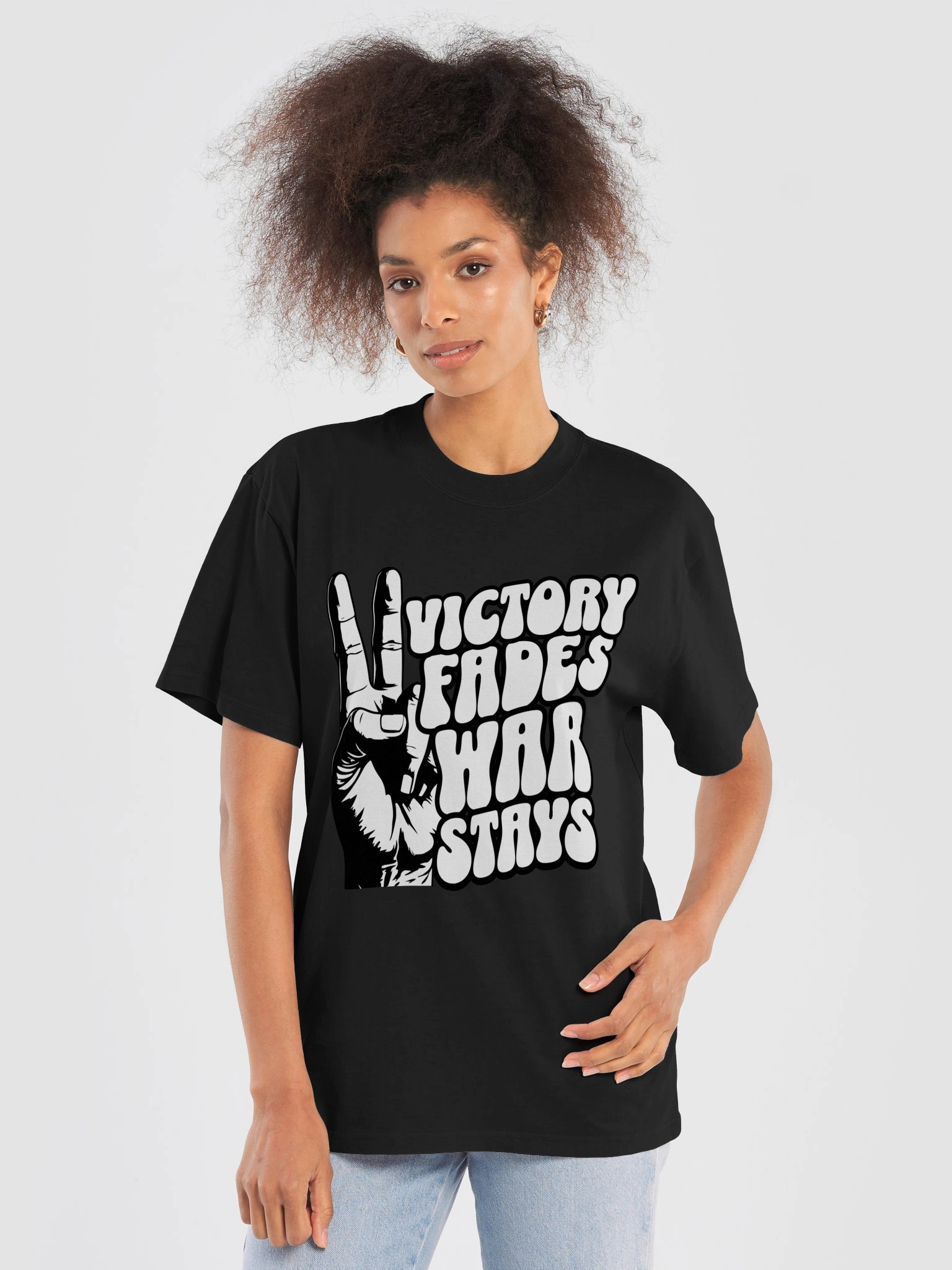 VICTORY FADES WAR STAYS — Oversized Tee product image (1)