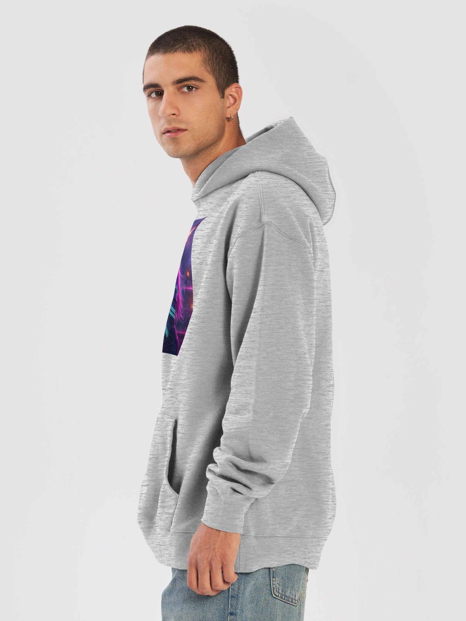Deltasona Unisex Premium Hoodie (80% Cotton) - White product image (8)