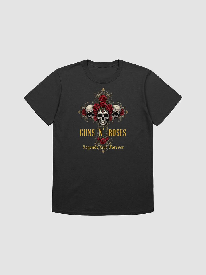Guns N’ Roses Legends Live Forever T-Shirt | Skull & Roses Heritage Rock Graphic Tee | Classic Hard Rock Streetwear product image (1)